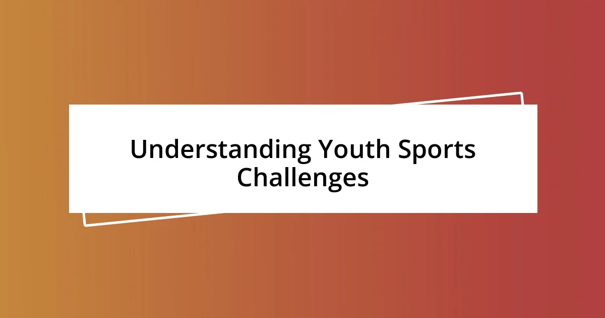 Understanding Youth Sports Challenges